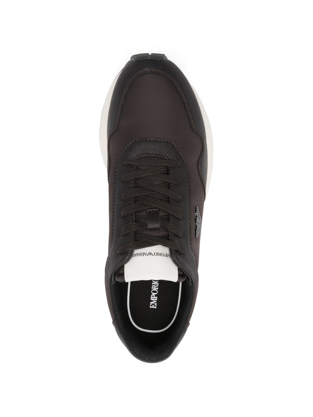 Emporio Armani nylon sneakers met logo