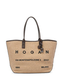 Sac fourre-tout moyen en raphia Hogan