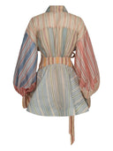 Zimmermann Rebellion Linen And Silk Mini Dress