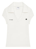 Courreges Pre-logo cropped poloshirt