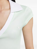 Courreges Pre Logo Cropped Polo Shirt