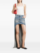 Jupe en coton pré-denim Courrèges