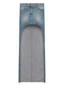 Jupe en coton pré-denim Courrèges