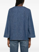 Camicetta in denim con logo V Valentino