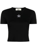 Fendi Logo Cotton T Shirt