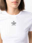T-shirt en coton à logo Fendi