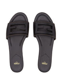 Fendi Baguette Leather Slides