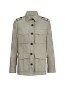 Brunello Cucinelli Veste militaire en coton mélangé