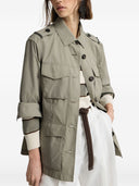 Brunello Cucinelli Veste militaire en coton mélangé