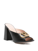 Valentino Garavani V Logo Signature Leather Mules