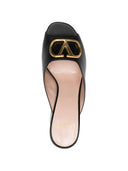 Valentino Garavani V Logo Signature Leather Mules