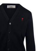Ami Paris Ami De Coeur Wool Cardigan