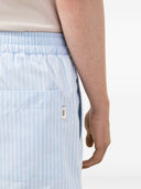 Ami Paris Striped Cotton Shorts