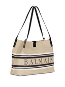 Tote mediano de lona y piel Release de Balmain