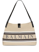 Tote mediano de lona y piel Release de Balmain