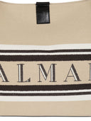 Tote mediano de lona y piel Release de Balmain