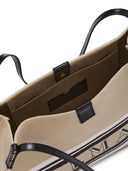 Tote mediano de lona y piel Release de Balmain