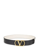 Valentino Garavani V Logo Signature Leather Belt