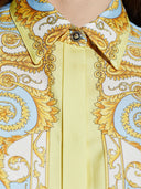 Camicia in seta con stampa Barocco di Versace