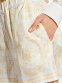 Versace zijden short met barocco-print