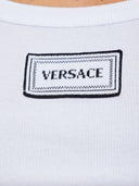 Canotta in cotone con logo Versace