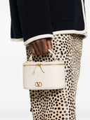 Beauty case in pelle con logo V Valentino Garavani