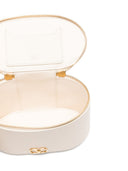 Beauty case in pelle con logo V Valentino Garavani