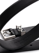 Saint Laurent Cassandre Leather Belt