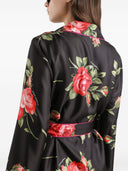 Camicia in seta con stampa bouquet di rose Dolce & Gabbana
