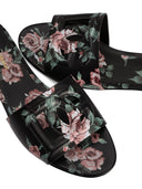 Dolce & Gabbana Sandali piatti in pelle con logo Dg