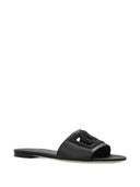 Dolce & Gabbana Sandales plates en cuir avec logo Dg