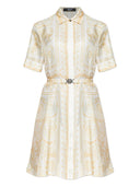 Versace Barocco Print Silk Shirtdress
