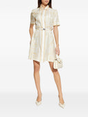 Versace Barocco Print Silk Shirtdress