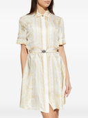 Versace Barocco Print Silk Shirtdress