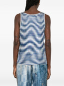 Pierre Louis Mascia Striped Silk Tank Top