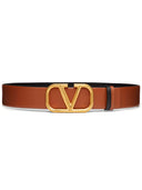 Valentino Garavani Leather Reversible Vlogo Belt