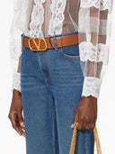 Valentino Garavani Leather Reversible Vlogo Belt