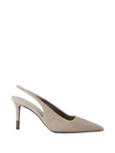 Brunello Cucinelli Slingback Pumps i mockaläder