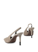 Brunello Cucinelli Slingback Pumps i mockaläder