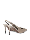 Brunello Cucinelli Slingback Pumps i mockaläder
