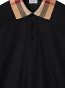 Burberry Check Collar Cotton Polo Shirt