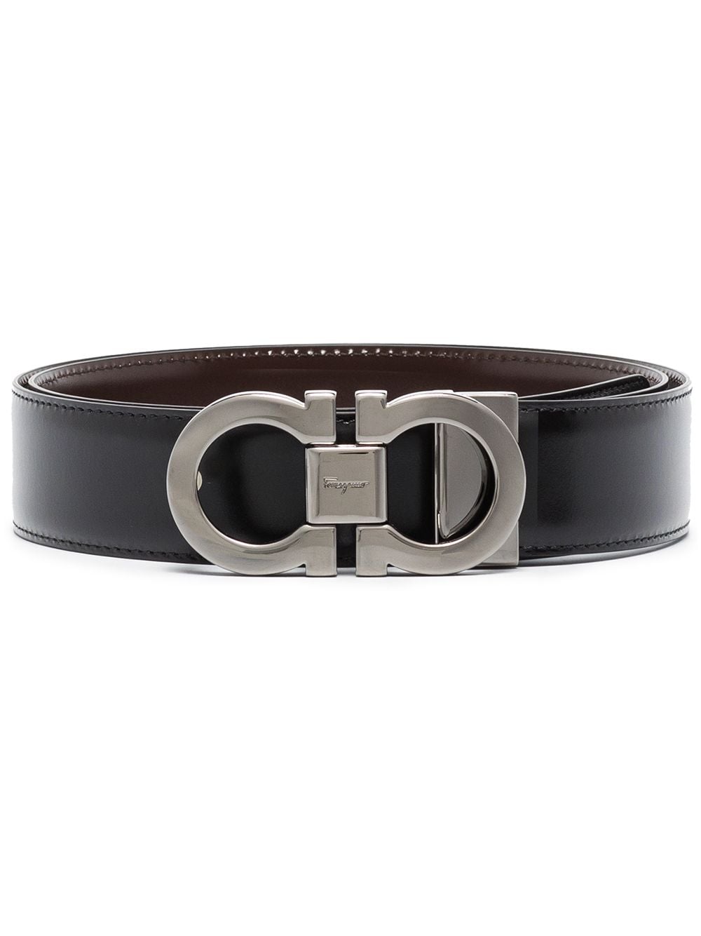 Ferragamo Gancini leren riem