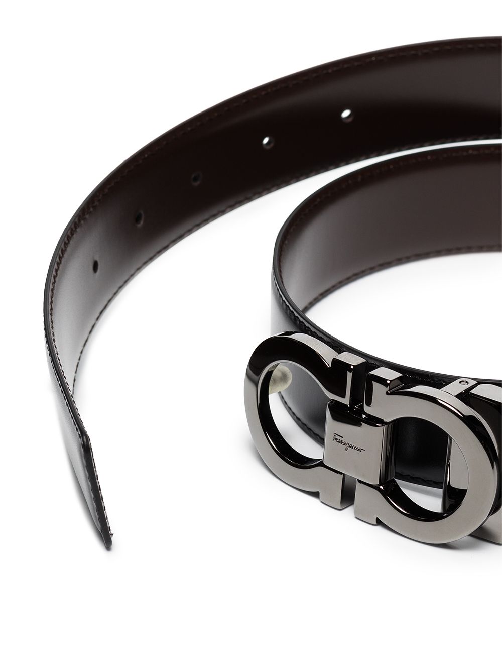 Ferragamo Gancini leren riem