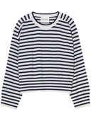 Maglia Chiusa In Cashmere A Righe