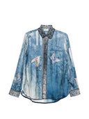 Camisa de seda estampada Pierre Louis Mascia