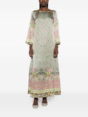 Robe en soie imprimée Pierre Louis Mascia