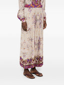 Pierre Louis Mascia Printed Silk Skirt