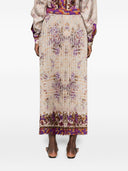 Pierre Louis Mascia Printed Silk Skirt