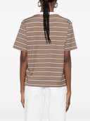 Brunello Cucinelli Camiseta De Algodón A Rayas