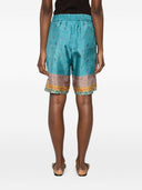 Pierre Louis Mascia bedruckte Seidenshorts